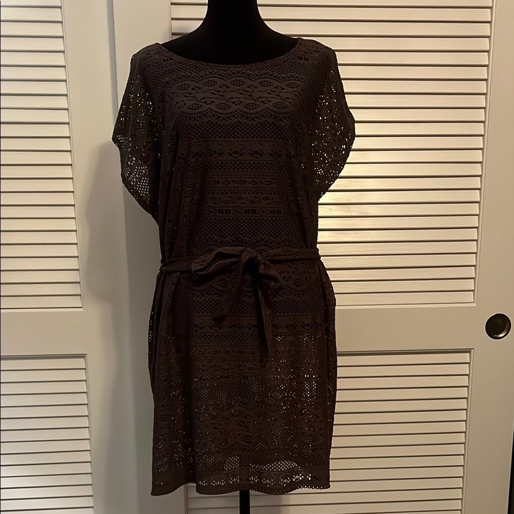 Merona Gray Swim Coverup with Waist Tie